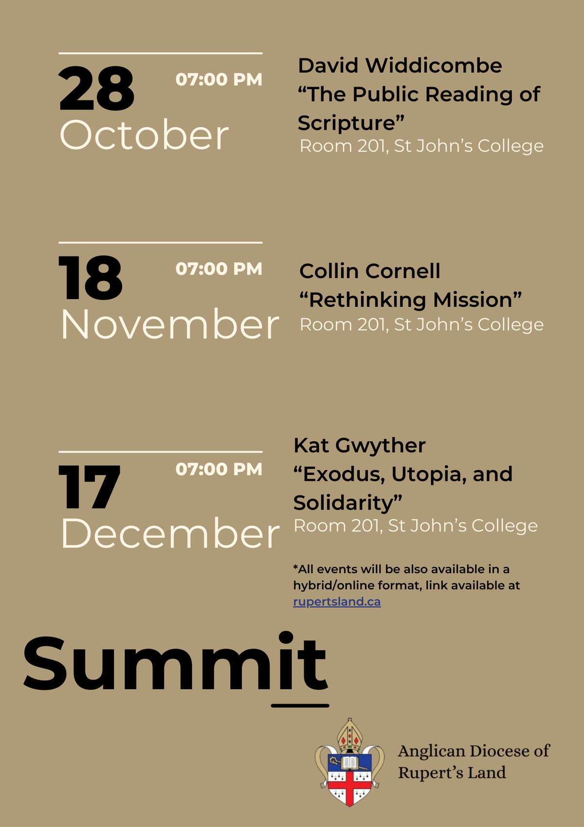 Summit Fall 2024 St. John's Theology Hub Diocese of Rupert's Land